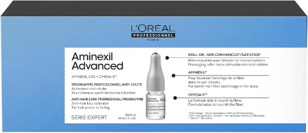 L'Oréal Professionnel Aminexil Advanced Anti-Hair Loss Activator Treatment for Fuller Hair, 42 x 6 ml